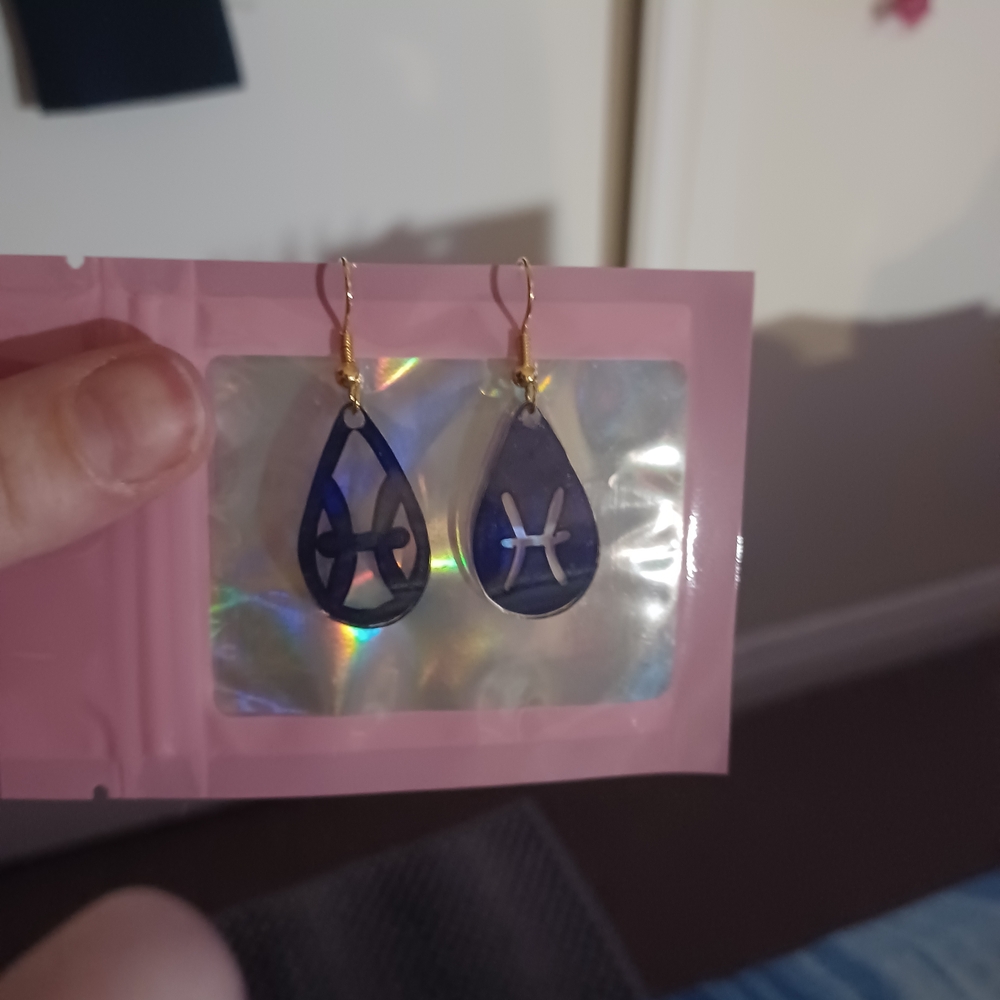 Astrological Teardrop Earrings